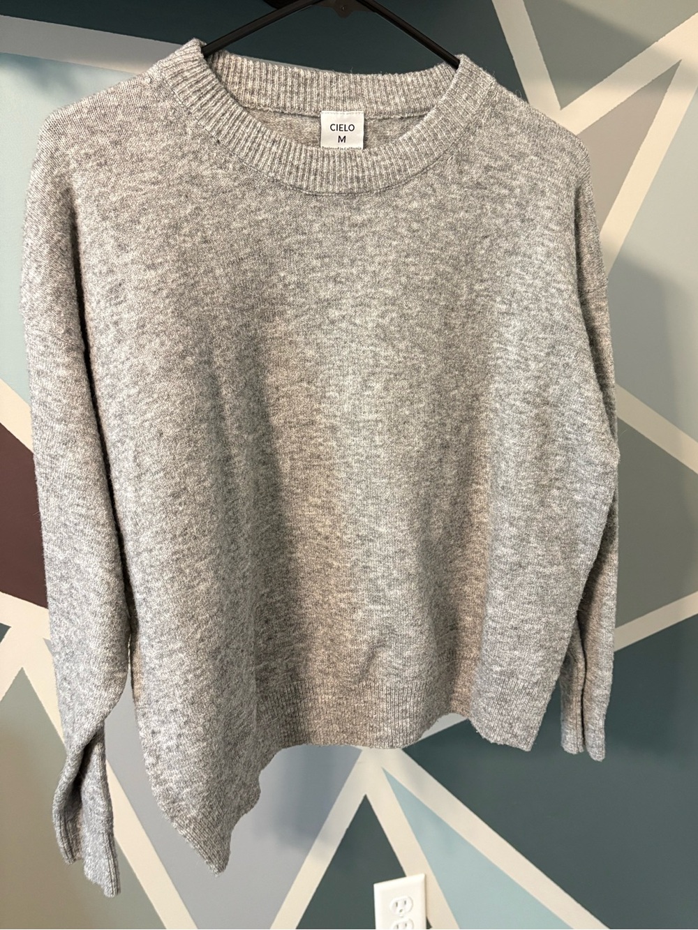 Cielo Heather Gray Crewneck Sweater